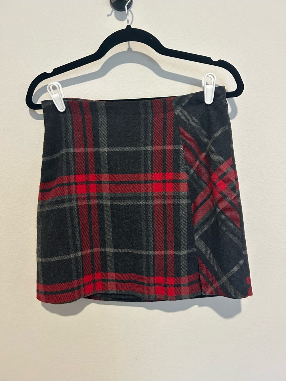 Cato Black and Red Plaid Mini Skirt